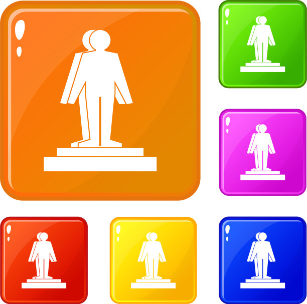 3d模型一个男人图标设置颜色图片下载