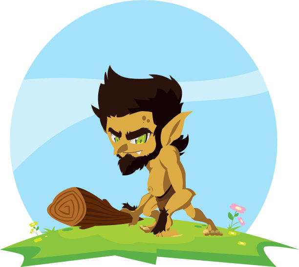 营地中穴居人侏儒的魔法角色图片下载