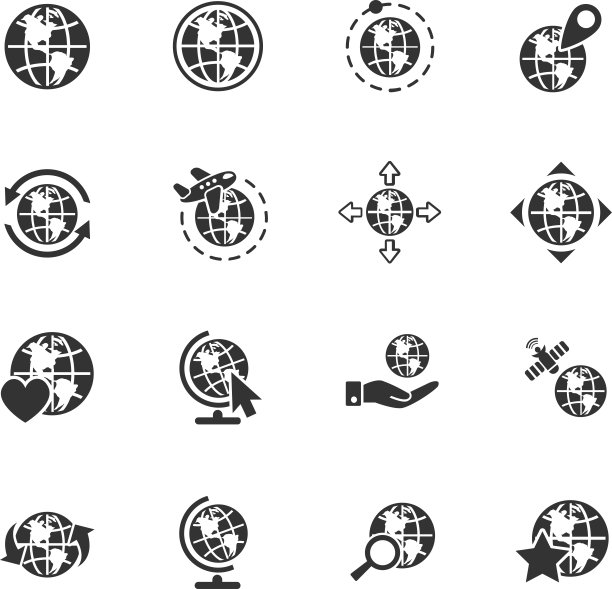 地球仪图标设置图片下载