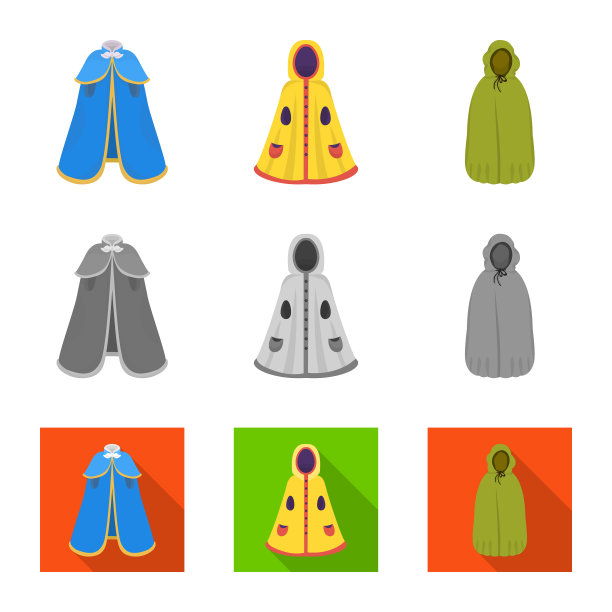 孤立的物体材料和服装标志图片下载