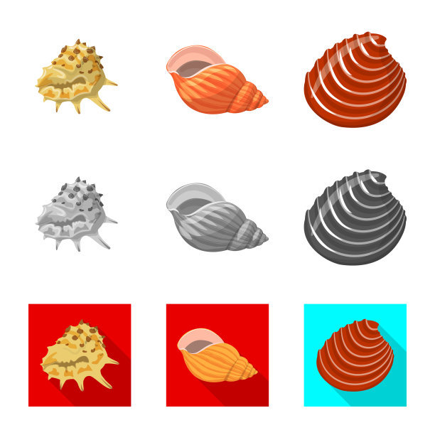 设计动物和装饰标志套装图片下载