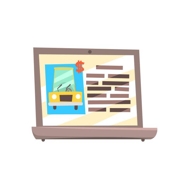 在笔记本电脑屏幕上销售汽车的网站图片下载