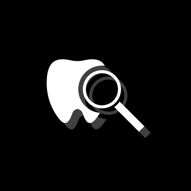 牙齿图标上的细菌图片下载