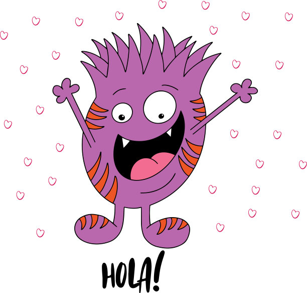 搞笑题字怪物图片下载