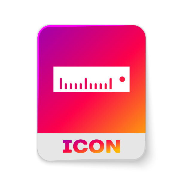 白色标尺图标孤立在白色背景上图片下载