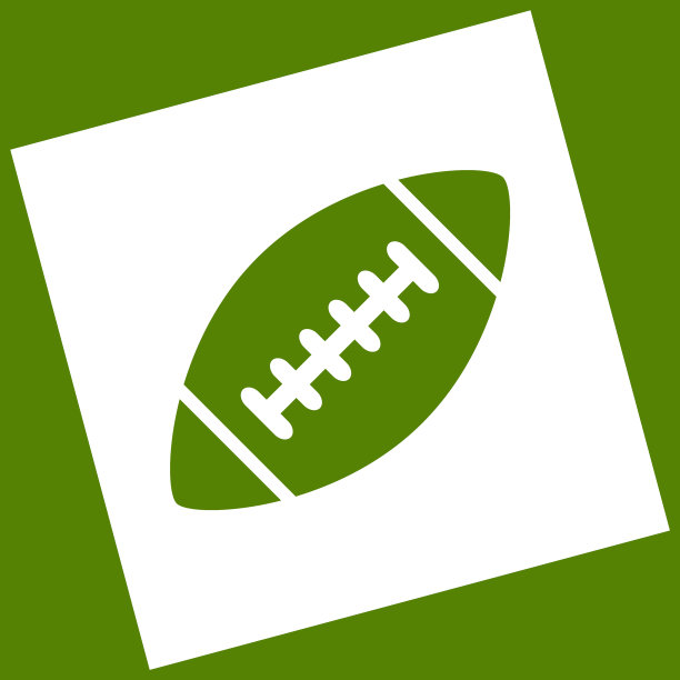 美式简单足球的白色图标图片下载