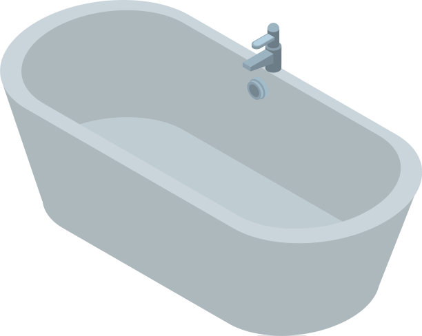 空浴缸图标等距样式图片下载