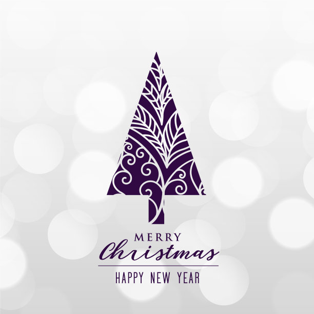 美丽的装饰圣诞树的背景图片下载