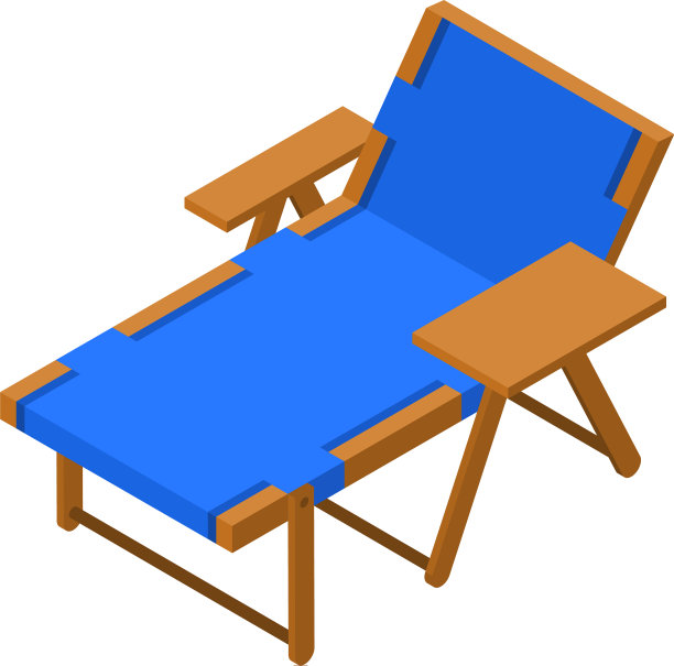 躺椅图标等距风格图片下载