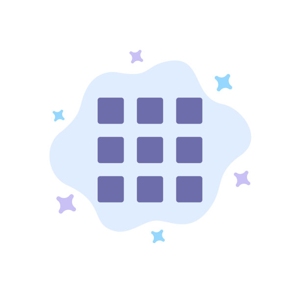 网页网格形状正方形蓝色图标上抽象图片下载