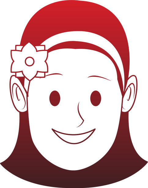 漂亮女人脸上的红线图片下载