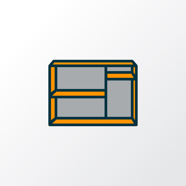 搁置单元图标彩色线符号溢价图片下载