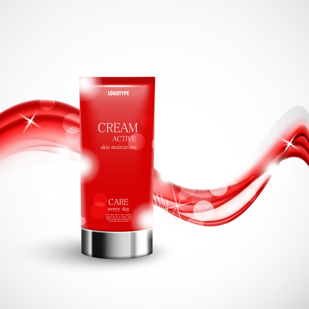 皮肤润肤霜化妆品设计模板图片下载