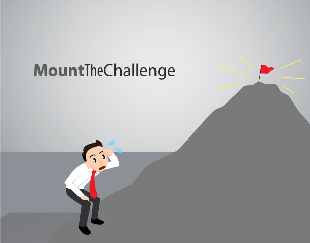 一个正在爬山的商人图片下载