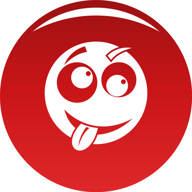 微笑红色图标图片下载