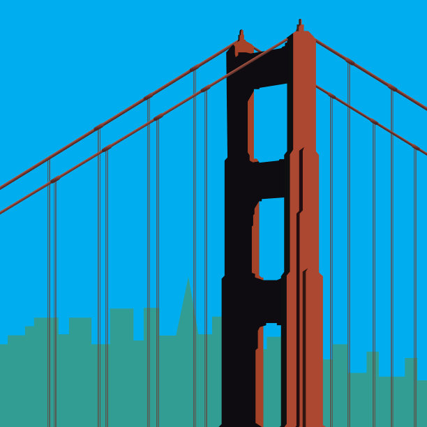 旧金山金门大桥塔图片下载