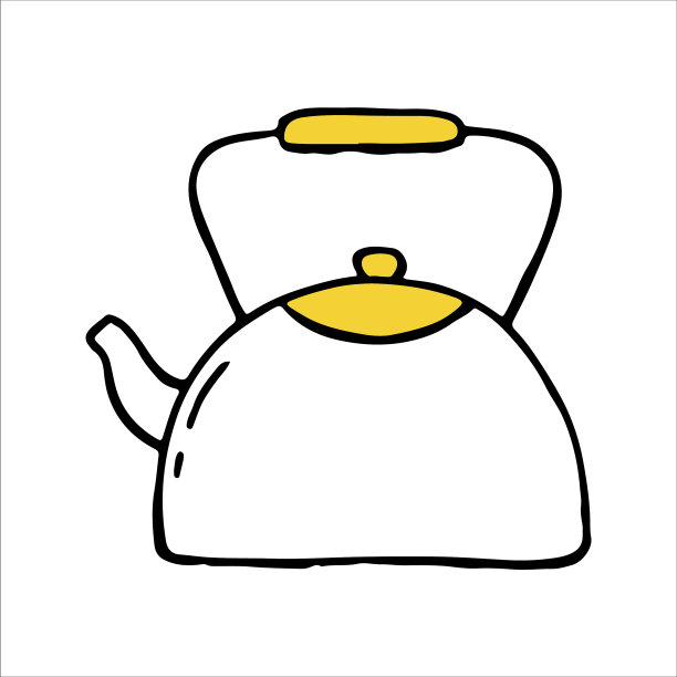 手绘水壶涂鸦图标图片下载