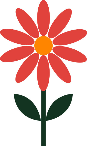 红色的花平图片下载