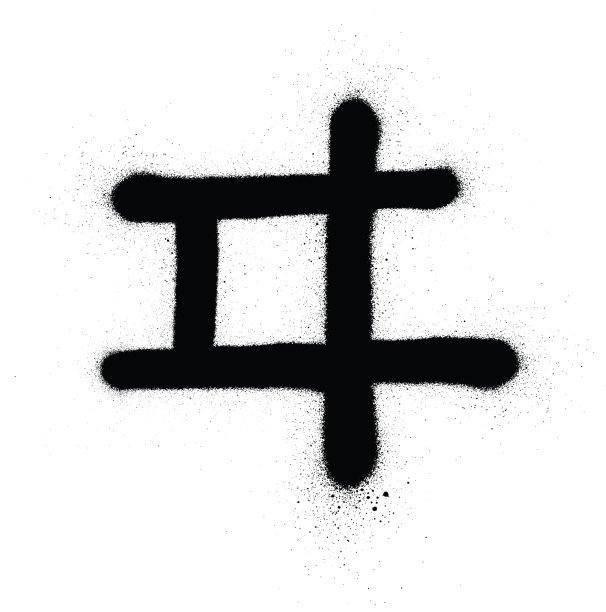 涂鸦日文字符喷黑色图片下载