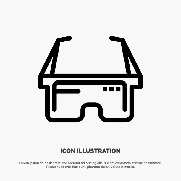 虚拟眼镜医疗眼线图标图片下载