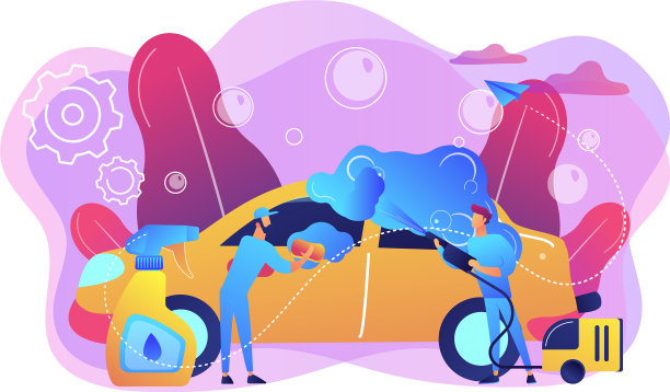 洗车服务概念图片下载