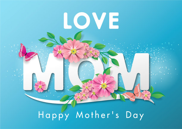 母亲节快乐贺卡爱妈妈随图片下载