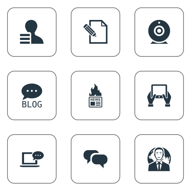 一组简单的用户图标图片下载