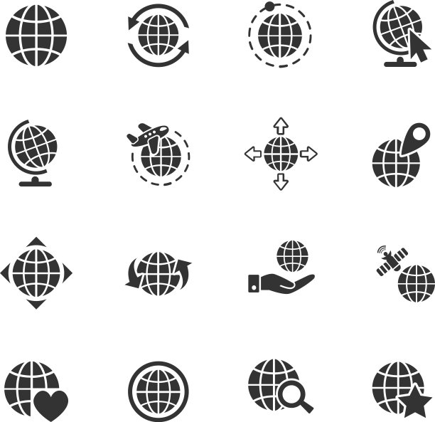 地球仪图标设置图片下载