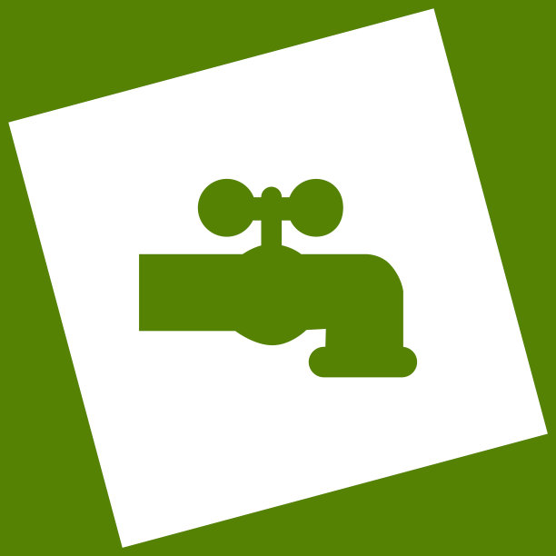 水龙头标志白色图标图片下载