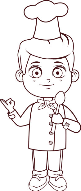 可爱厨师长卡通图片下载