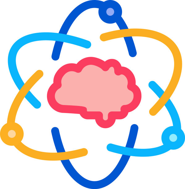 原子人脑图标轮廓图片下载