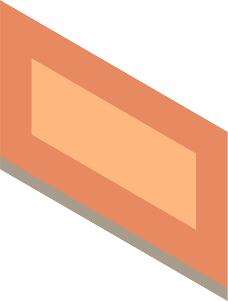 棕色框架图标等距风格图片下载