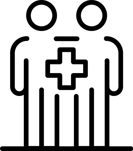 医疗夫妇保险图标轮廓风格图片下载