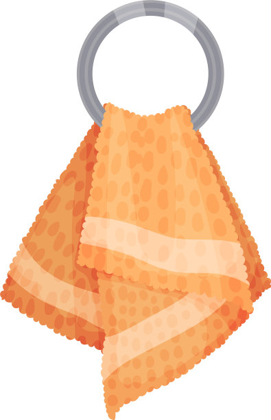 挂毛巾孤立在白色背景上图片下载