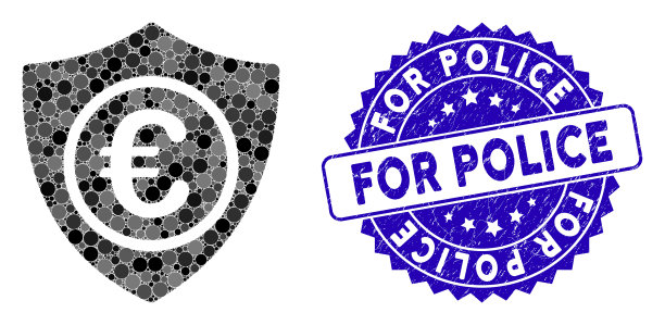 马赛克欧元保护图标与抓图片下载