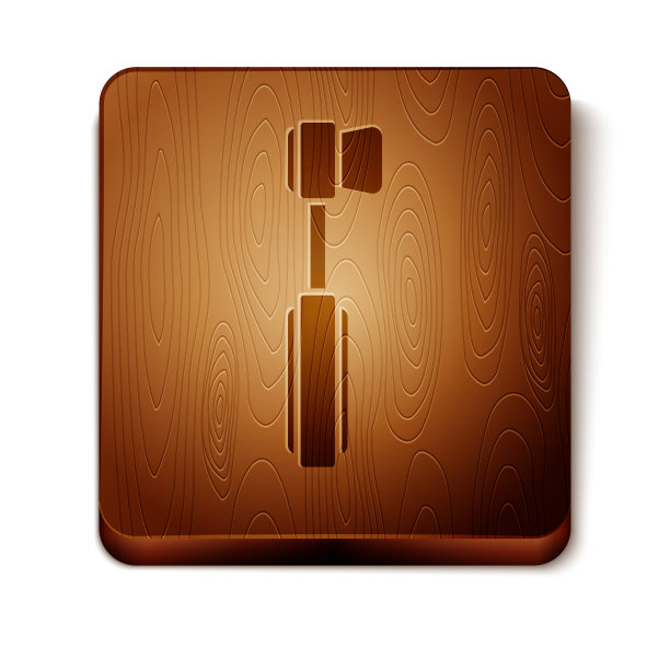 棕色牙刷图标孤立在白色背景图片下载