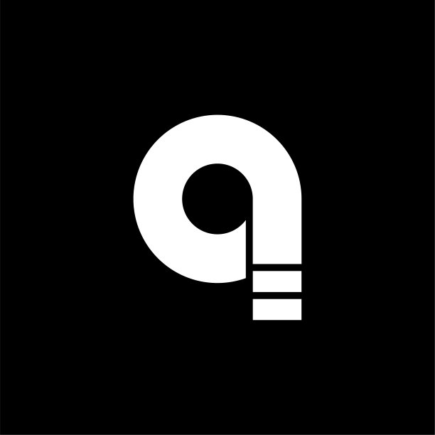 向量粗体几何衰落线标志字母Q图片下载