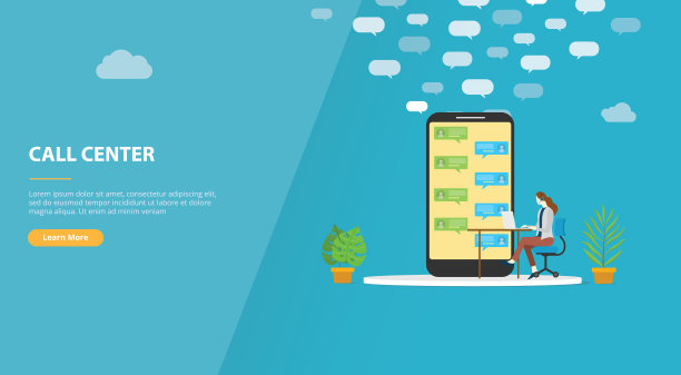 呼叫中心概念与女性的呼叫支持图片下载