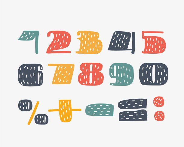 一组从1到0的数字图片下载