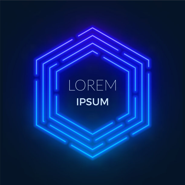 霓虹灯的未来主义圆形框架的文本可以使用图片下载