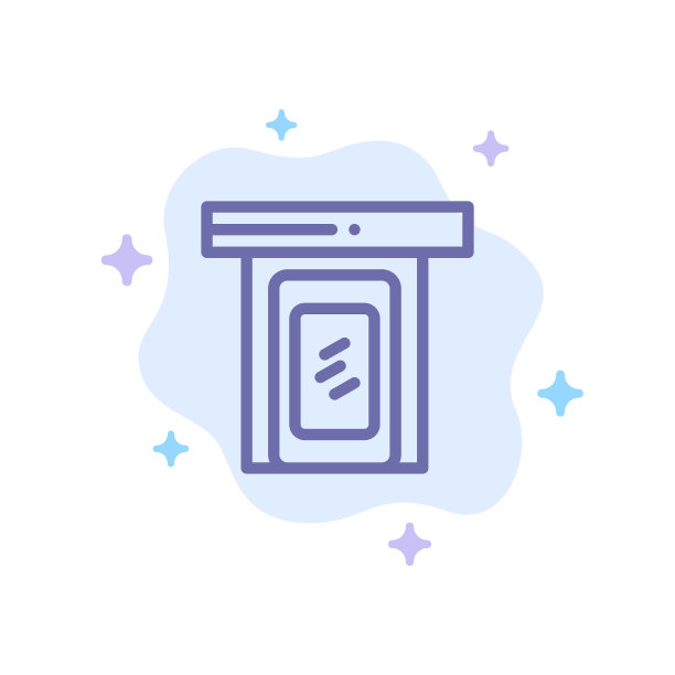 雨云门家蓝色图标上抽象的云图片下载