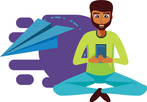 一个拿着智能手机和飞机纸的男人图片下载