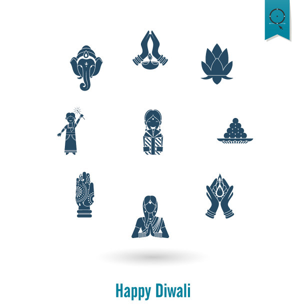 排灯节印度节日的图标图片下载