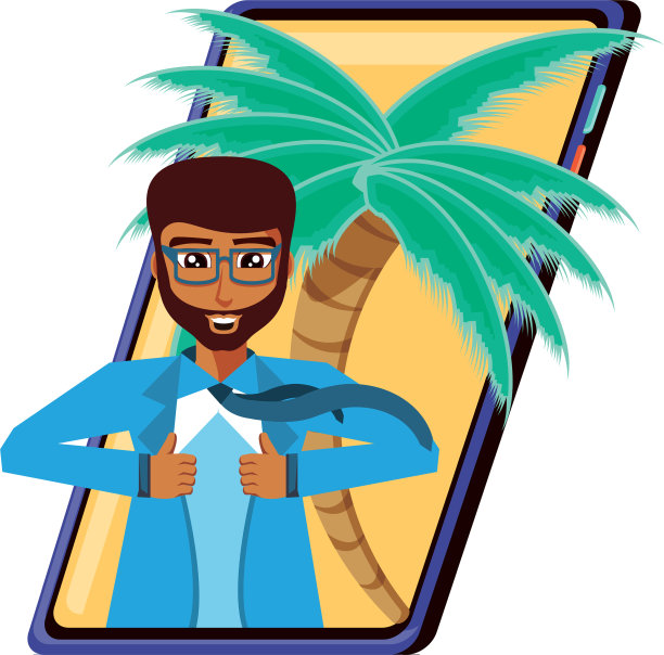 商人解开他的衬衫在智能手机图片下载