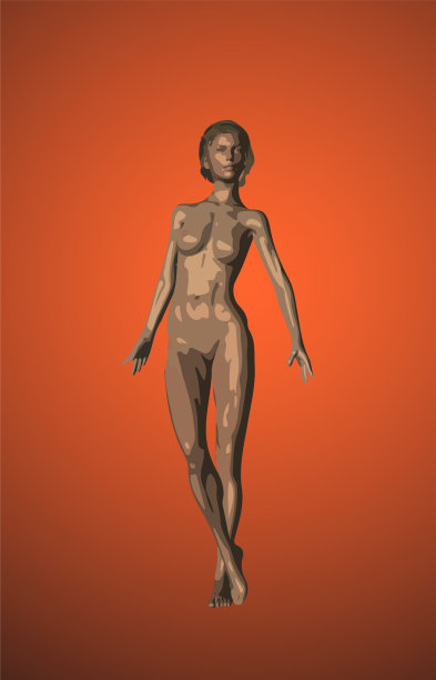 逼真的女性形象，光滑的皮肤和适合图片下载