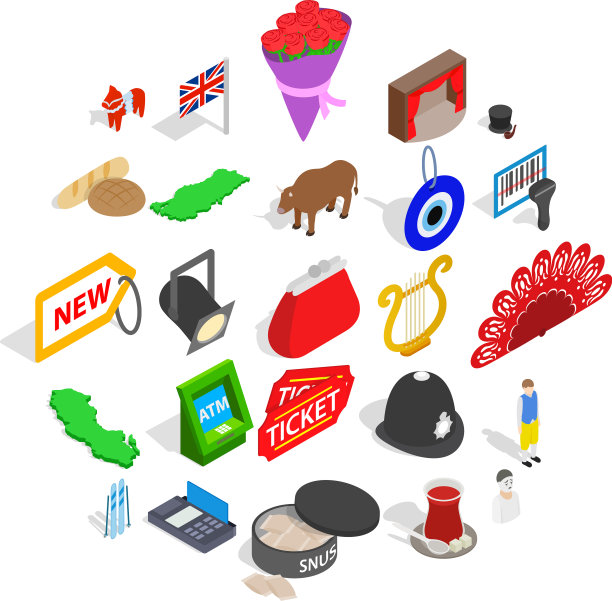 格里芬图标设置等距风格图片下载