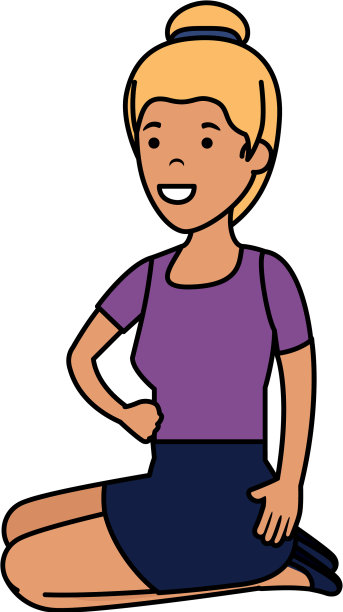 年轻女子莲花姿势图片下载