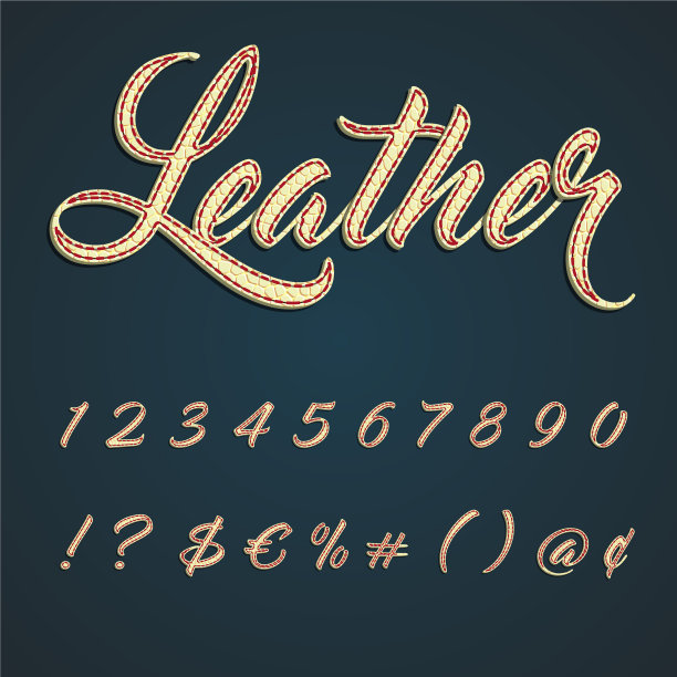 真皮字体小写字符图片下载