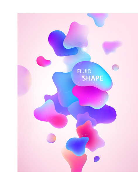 抽象3d蓝色粉色和紫色梯度下降图片下载