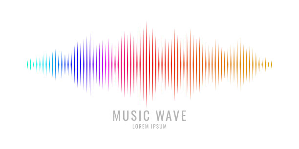 矢量插图音乐波均衡器的形式图片下载